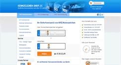 Desktop Screenshot of kennzeichen-shop.de